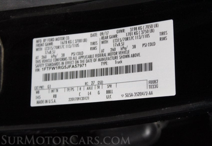 2018 Ford F-150 Raptor - Image 87