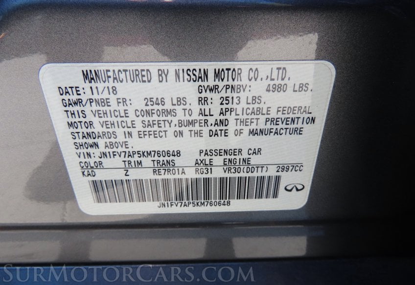 2019 Infiniti Q50 Red Sport 400 - Image 59