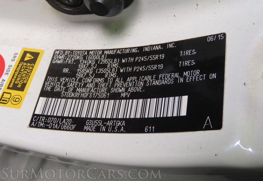 2015 Toyota Highlander AWD Limited Platinum - Image 51