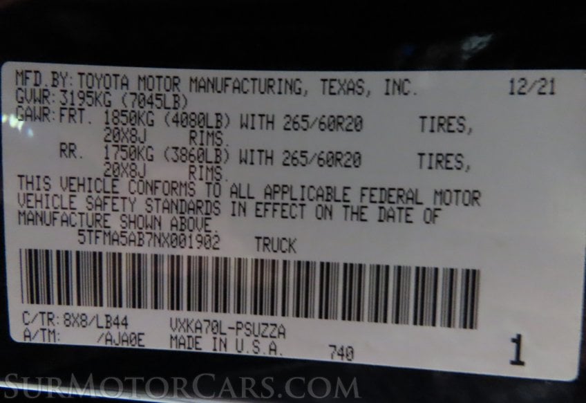 2022 Toyota Tundra 1794 Edition - Image 47