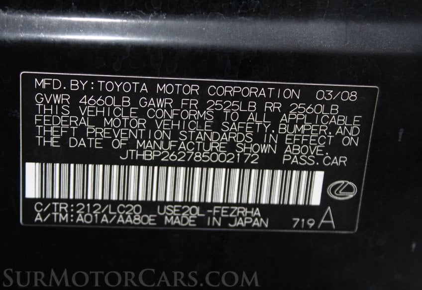 2008 Lexus IS F - Image 68
