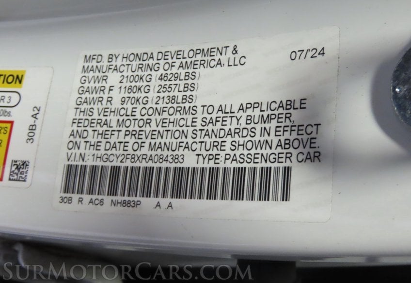 2024 Honda Accord Hybrid Touring - Image 56