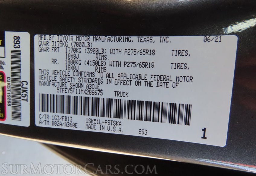 2021 Toyota Tundra SR5 - Image 55
