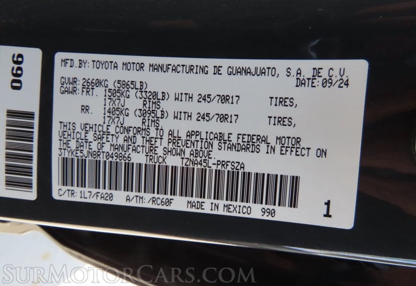 2024 Toyota Tacoma SR - Image 57