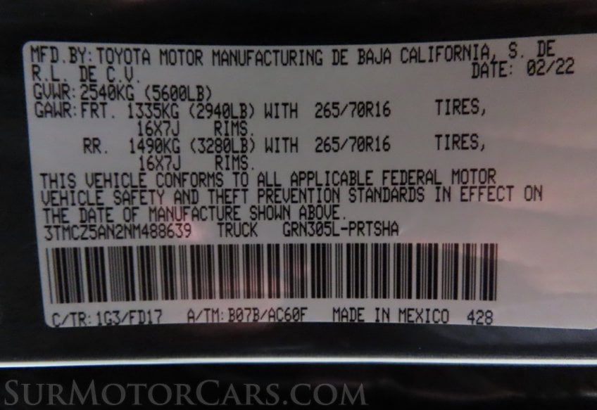 2022 Toyota Tacoma TRD Off-Road - Image 38