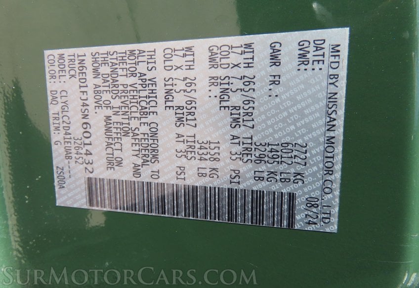 2025 Nissan Frontier SV - Image 52