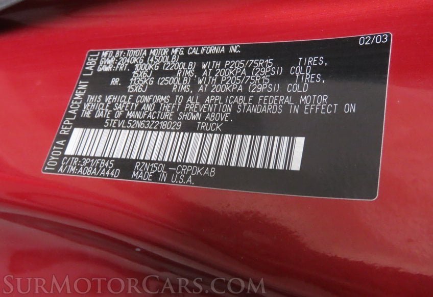 2003 Toyota Tacoma SR5 - Image 39