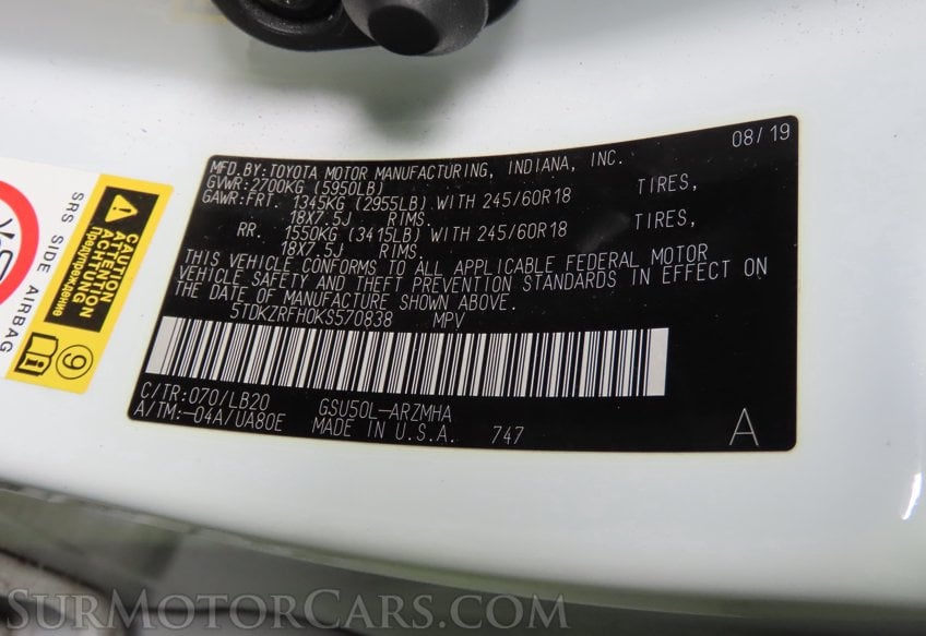 2019 Toyota Highlander XLE - Image 35