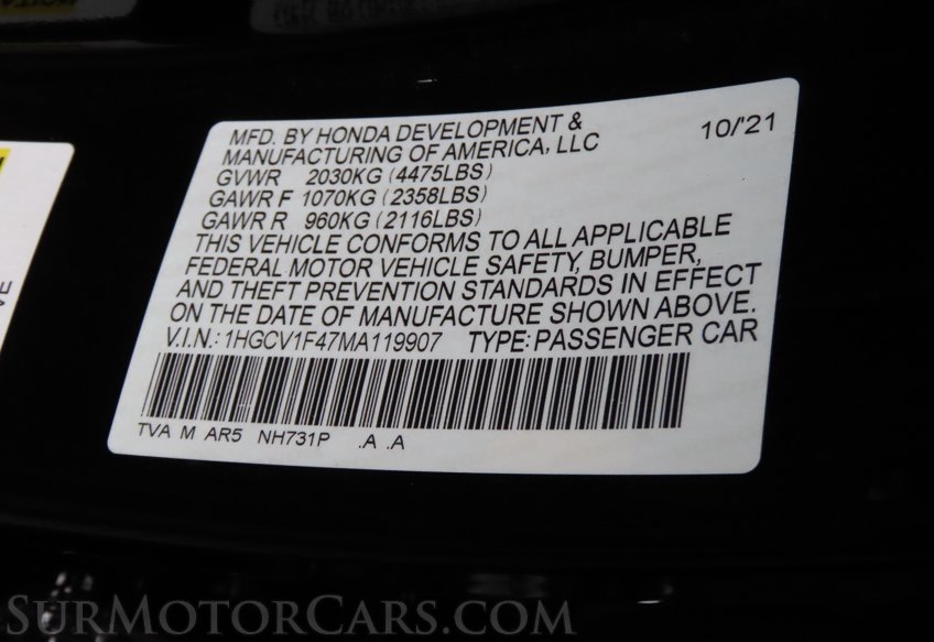 2021 Honda Accord Sport Special Edition - Image 49