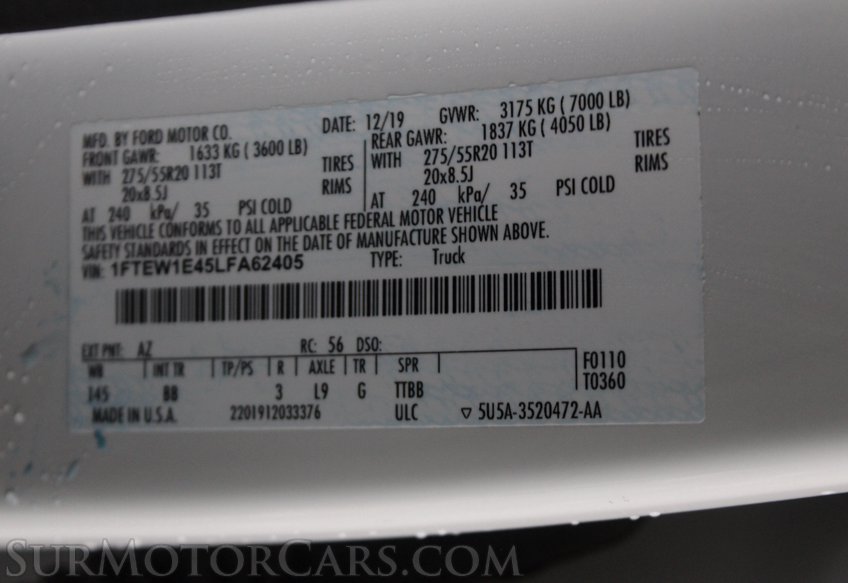 2020 Ford F-150 Platinum - Image 79