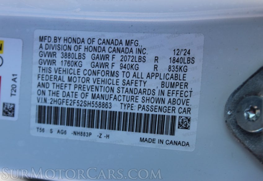 2025 Honda Civic Sport - Image 64