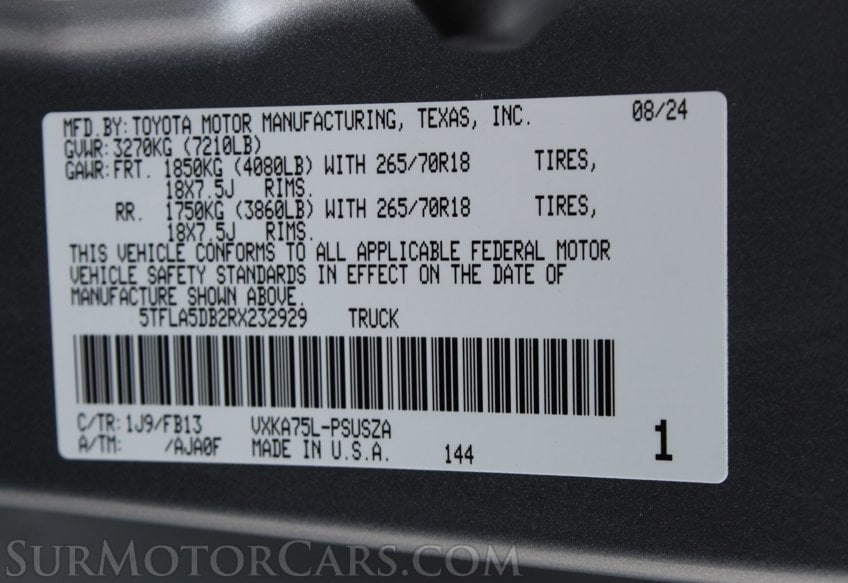 2024 Toyota Tundra 4x4 SR5 - Image 70