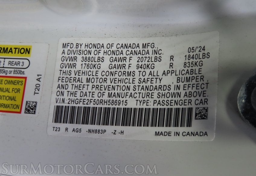 2024 Honda Civic Sport - Image 50