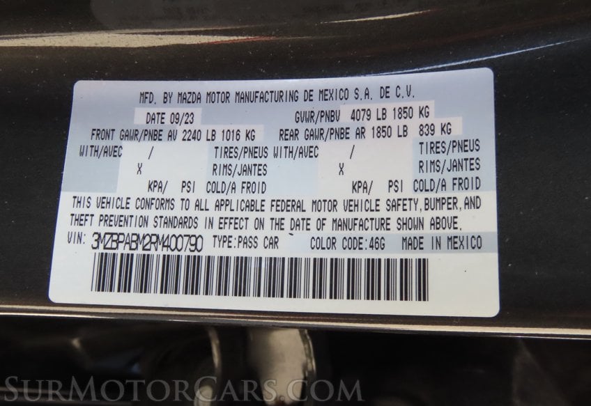 2024 Mazda Mazda3 S Select Sport - Image 30