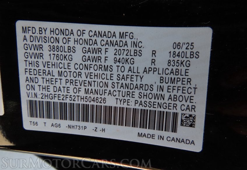 2026 Honda Civic Sport - Image 48