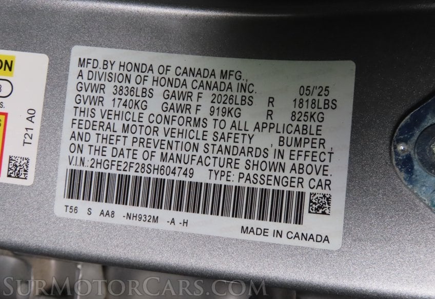 2025 Honda Civic - Image 50