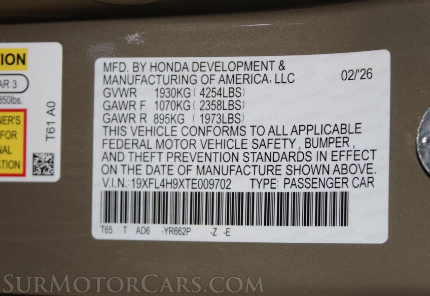 2026 Honda Sport Touring Civic Hybrid - Image 56